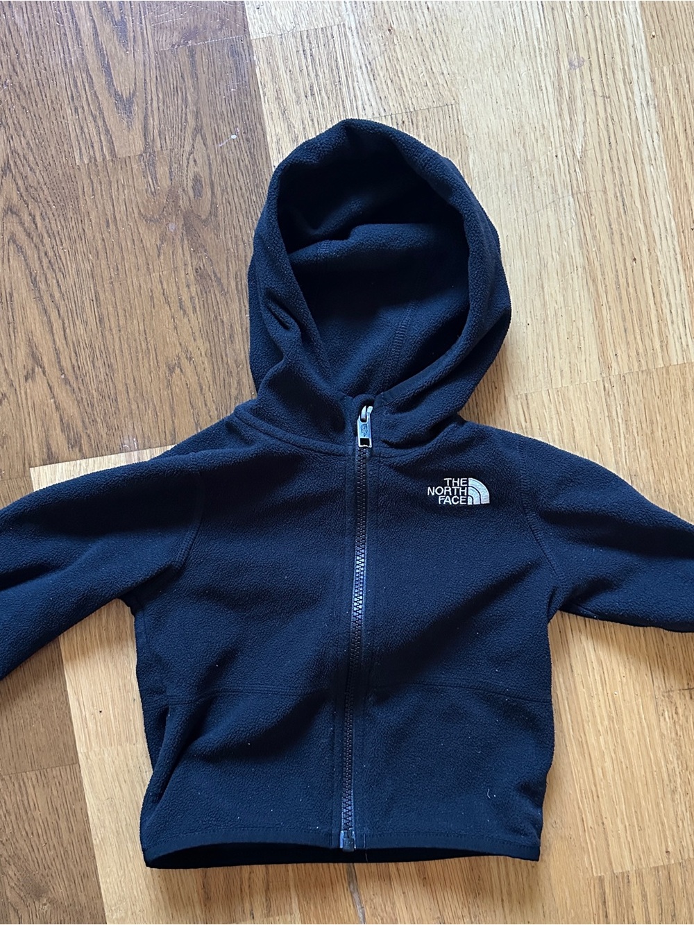 The North Face Kids Black Hooded Fleece Jacket